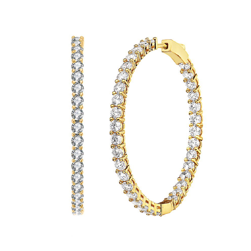 18K Gold Plated - Clear