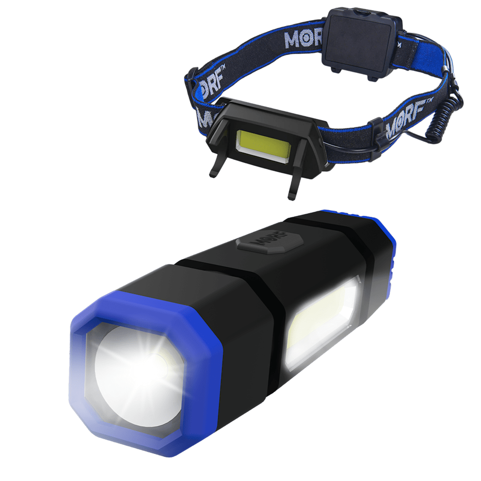 2-in-1 Design Converts from Headlamp to Flashlight