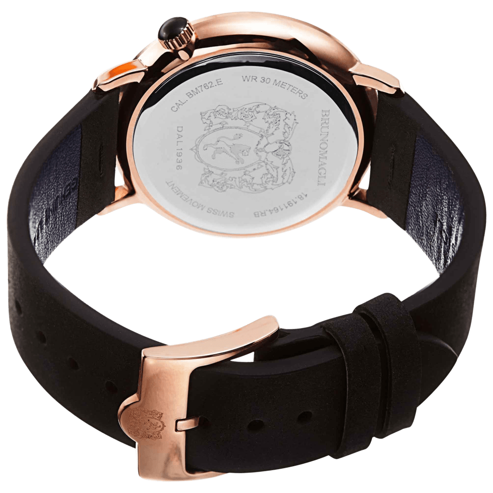 Rose Gold w/ Gold Hand and Black Strap