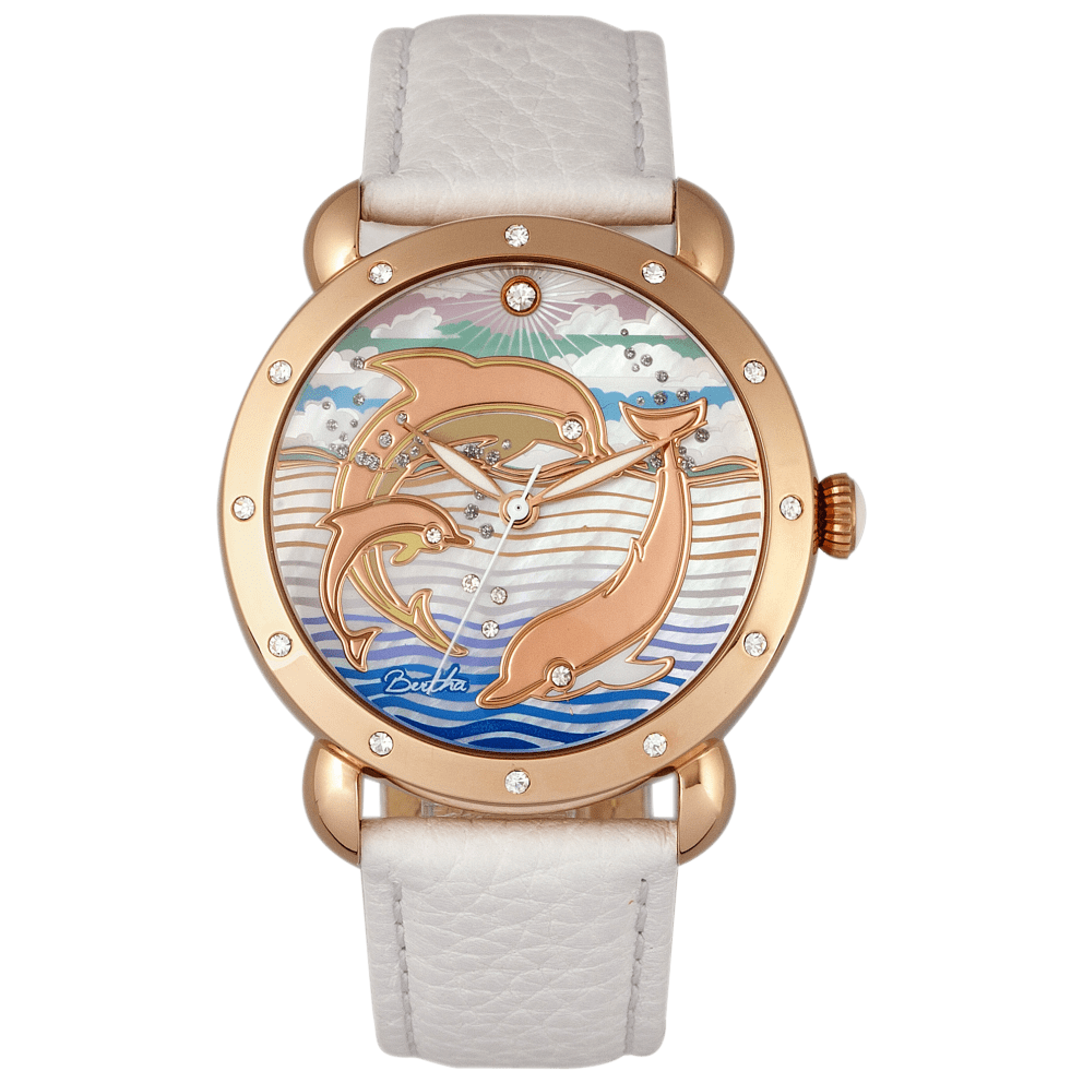 Rose Gold Case/White Band