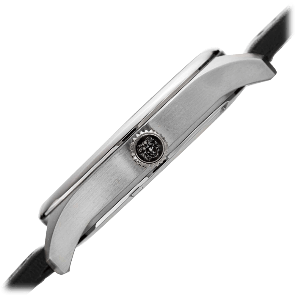 Silver Tone, Grey Dial w/ Black Strap