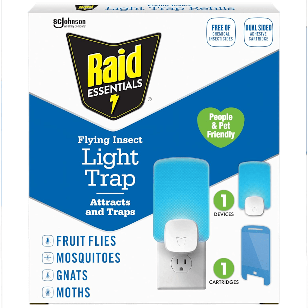Designed to attract and trap fruit flies, gnats, mosquitoes, and moths.