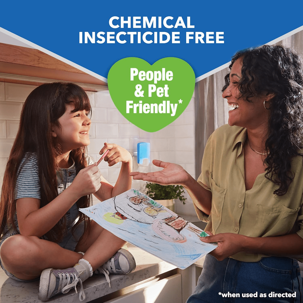 Targets flying insects without chemical sprays or strong odors.