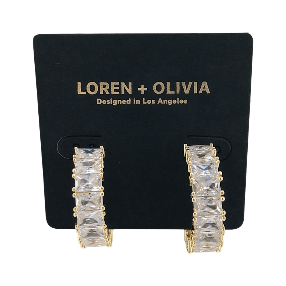 Baguette Hoop Earrings