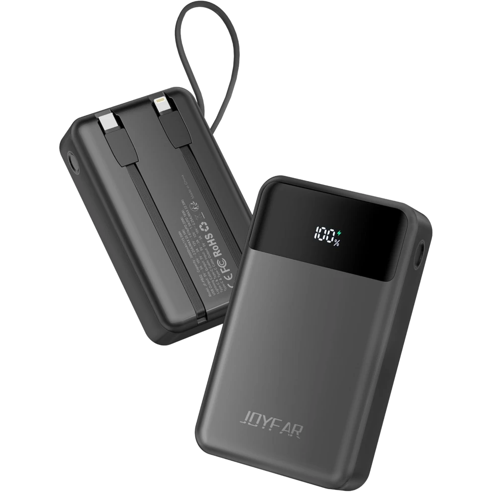 Joyfar 30000mAh Fast Charging Power Bank with Integrated Cable (in 4 colors)