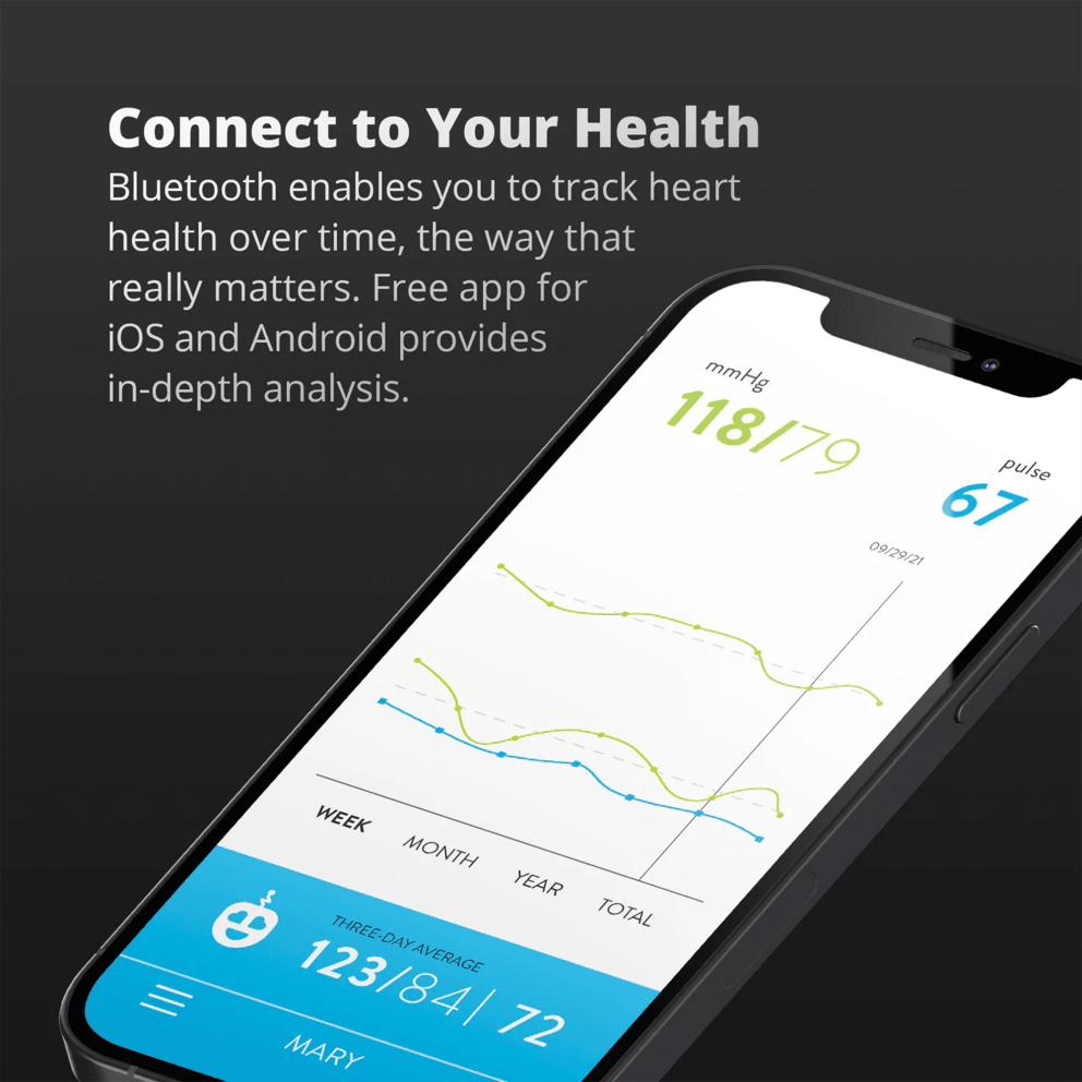 Bluetooth enabled so you can track your health on the free app
