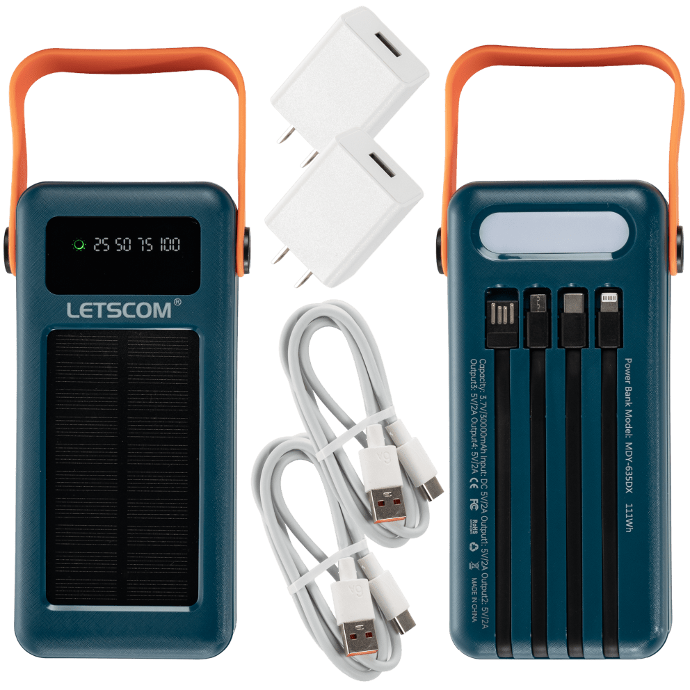 Solar charging capability is perfect for outdoor adventures