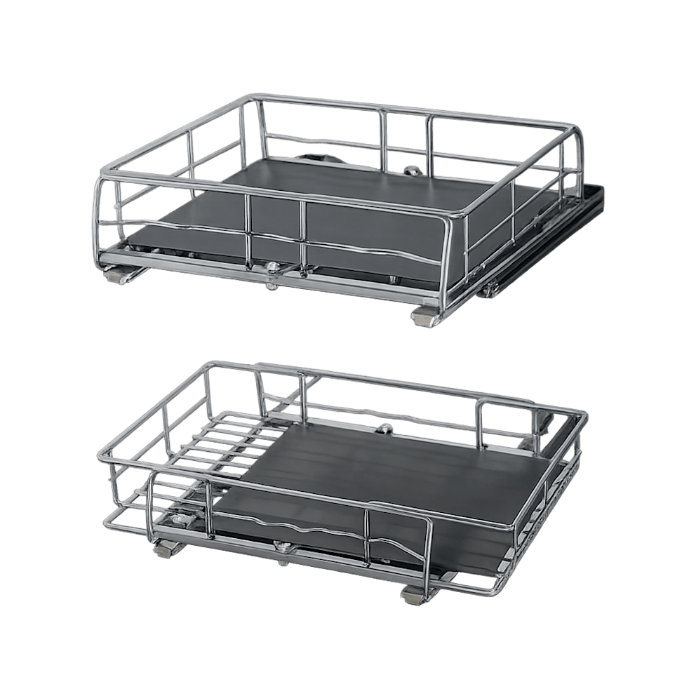 Open design provides clear visibility and easy access to stored items.