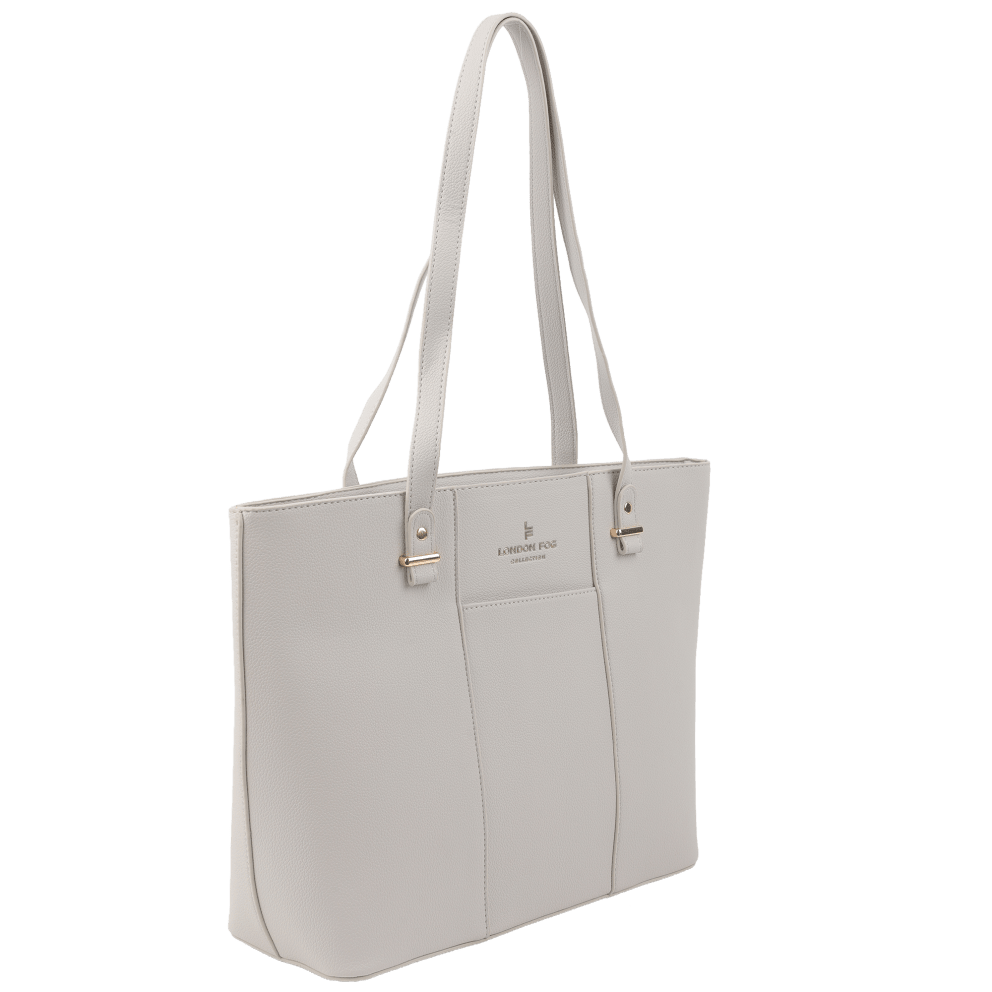 Tote bag has double top straps & a zip top closure