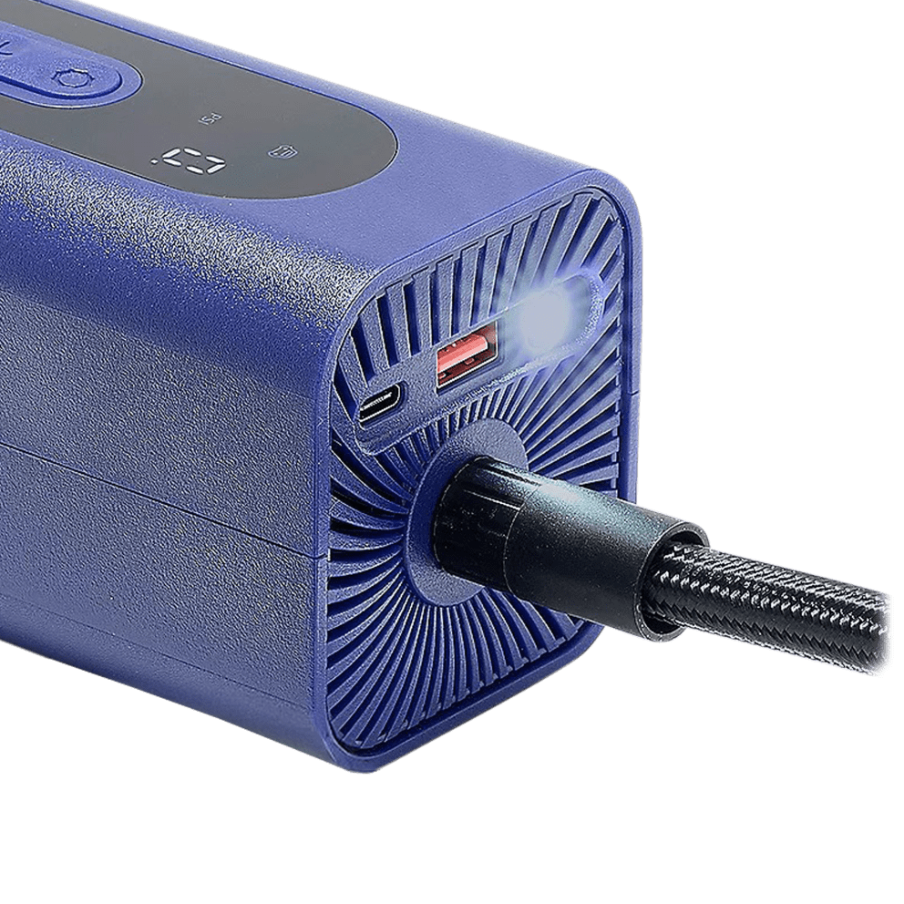 Includes an emergency light and a power output for charging