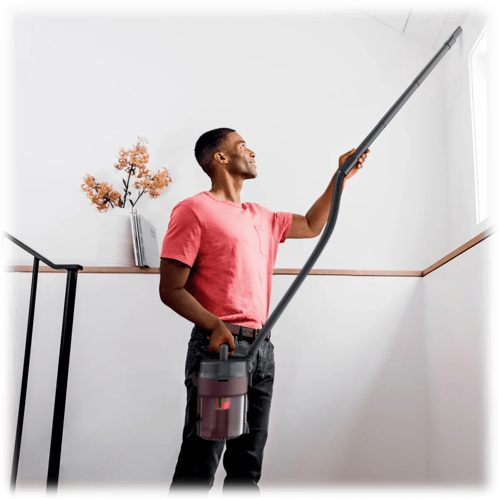Includes an extension wand and accessories for cleaning from top to bottom