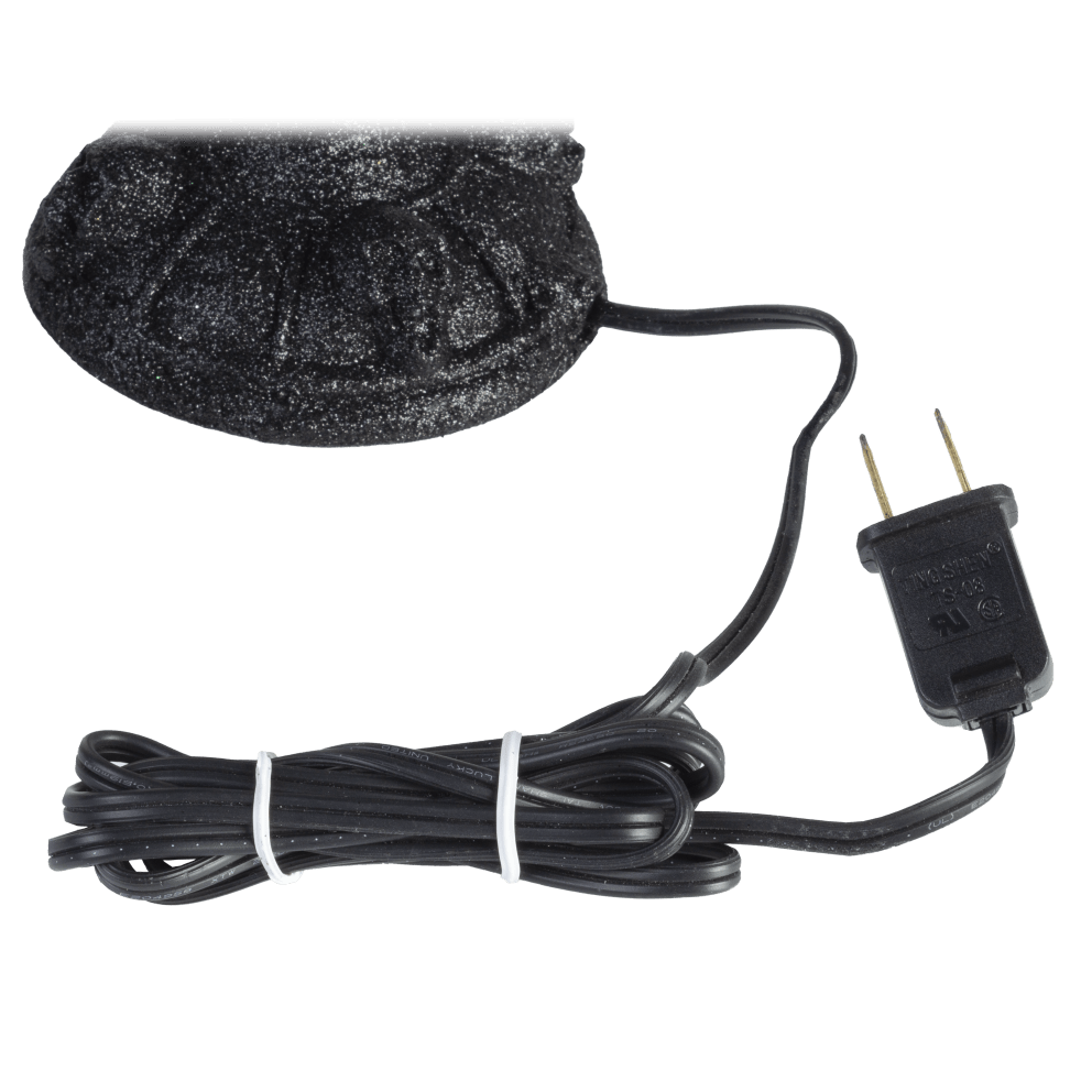 The 4.5-inch diameter base with built in 5-foot power cord fits most window sills