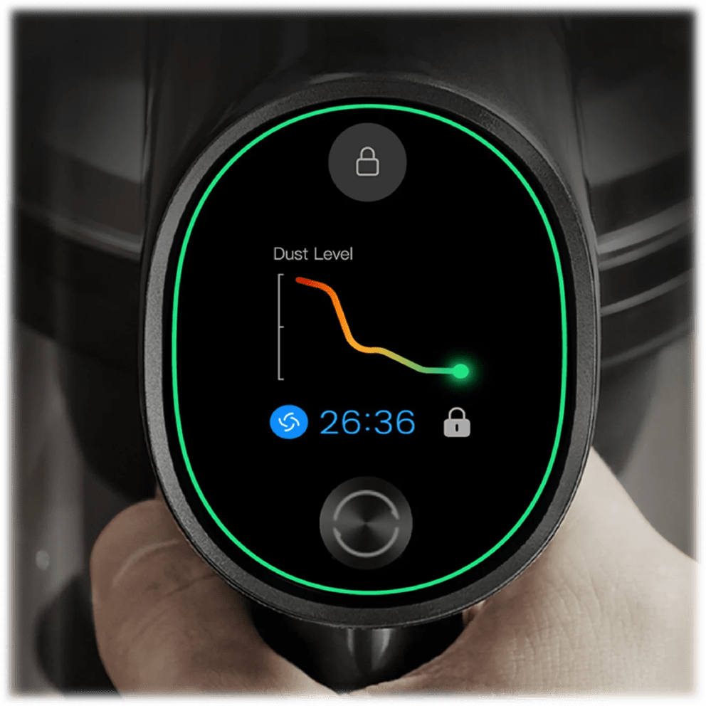 Stay informed with the LED display, which provides battery status and other essential information