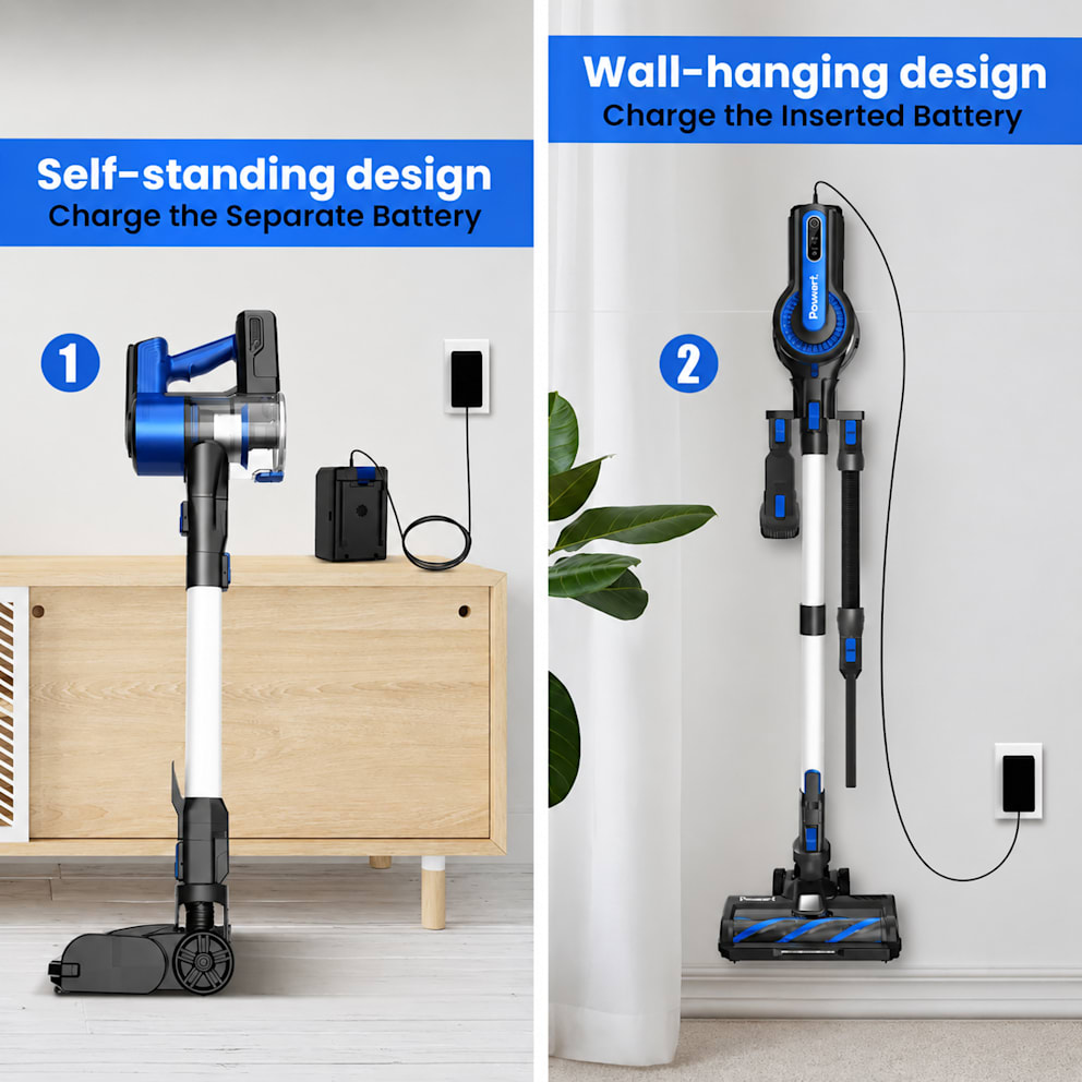 Dual Charging Options for Added Convenience.