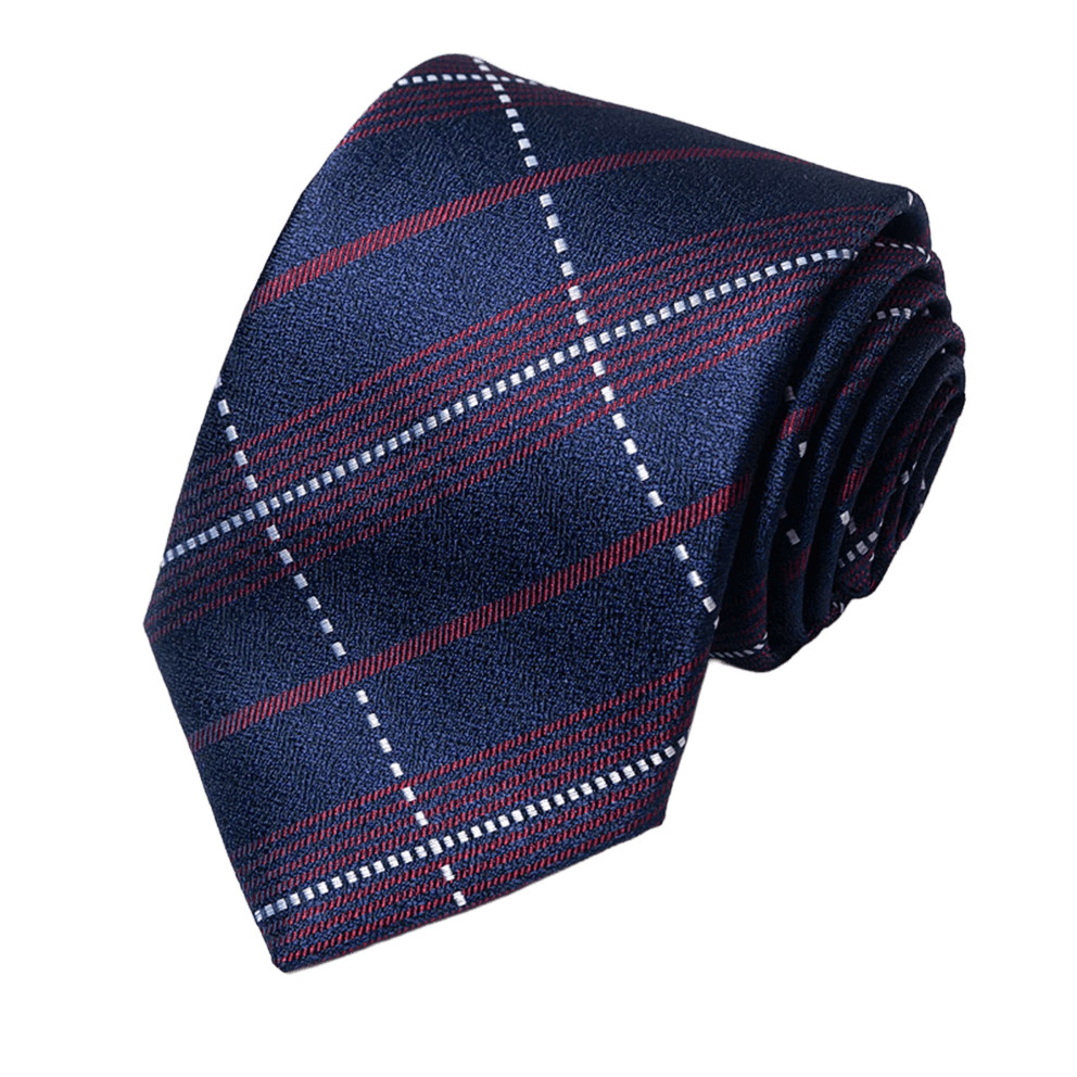 Midnight Navy / Burgundy / Silver Stripes