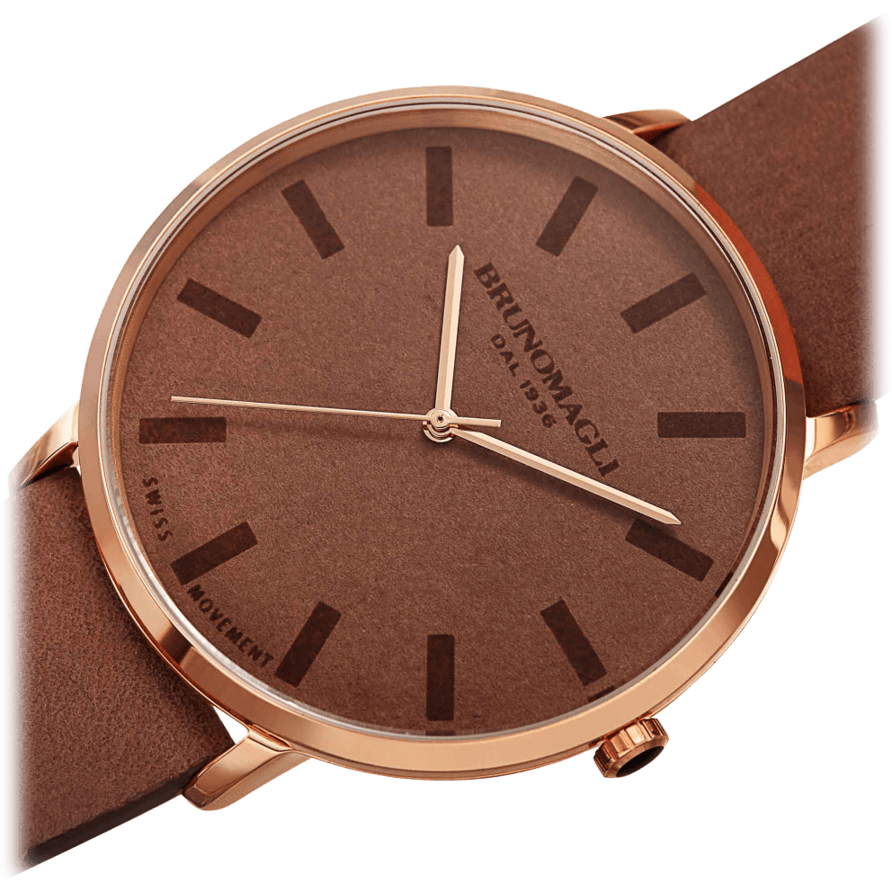 Rose Gold Case w/ Dark Brown Strap and Dark Brown Dial
