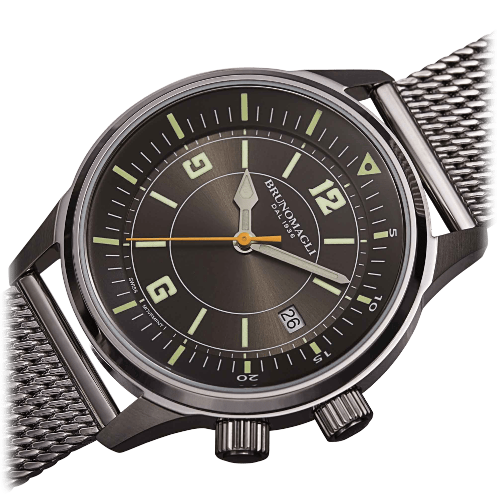 Gunmetal Case w/ Green Dial on Gunmetal Bracelet