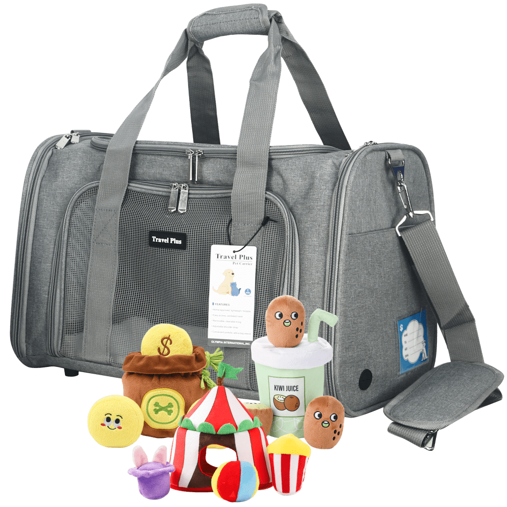 Olympia Pet Carrier + 3-Pack Toys