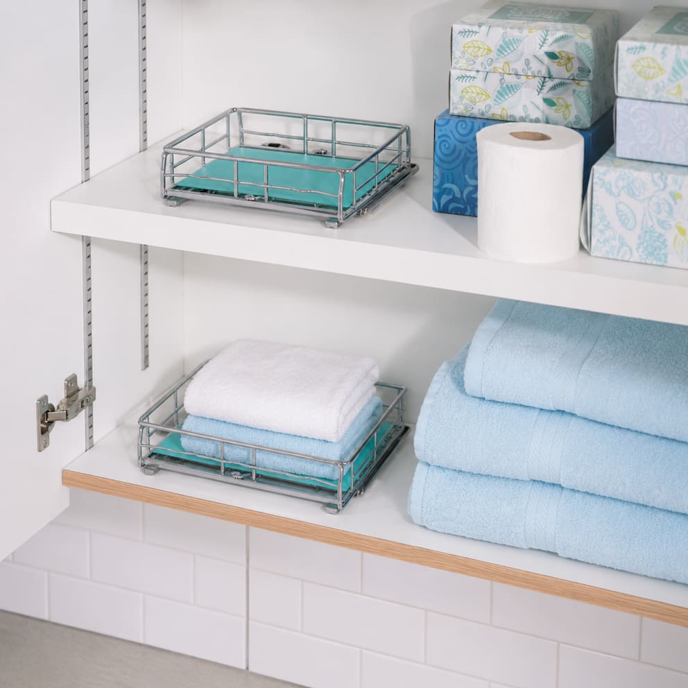 Ideal for organizing linens, bathroom supplies, and everyday necessities.