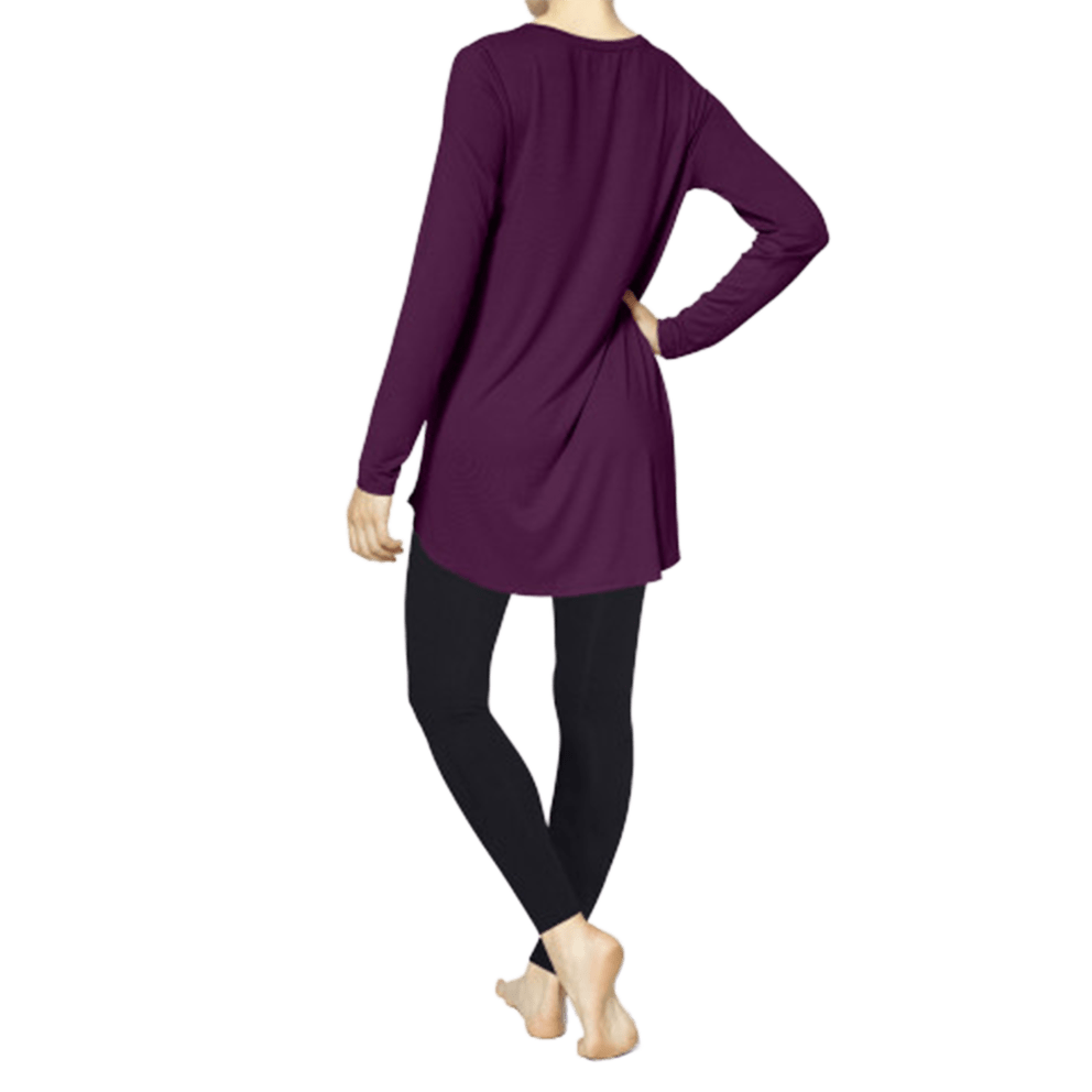 A flattering longer length that pairs perfectly with leggings for easy everyday style