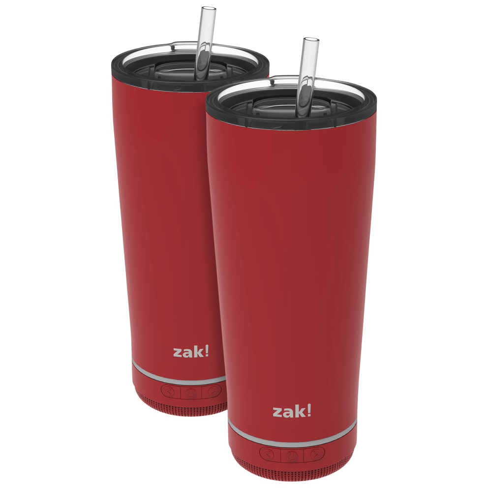 18 oz Tumblers with Straw - Scarlet