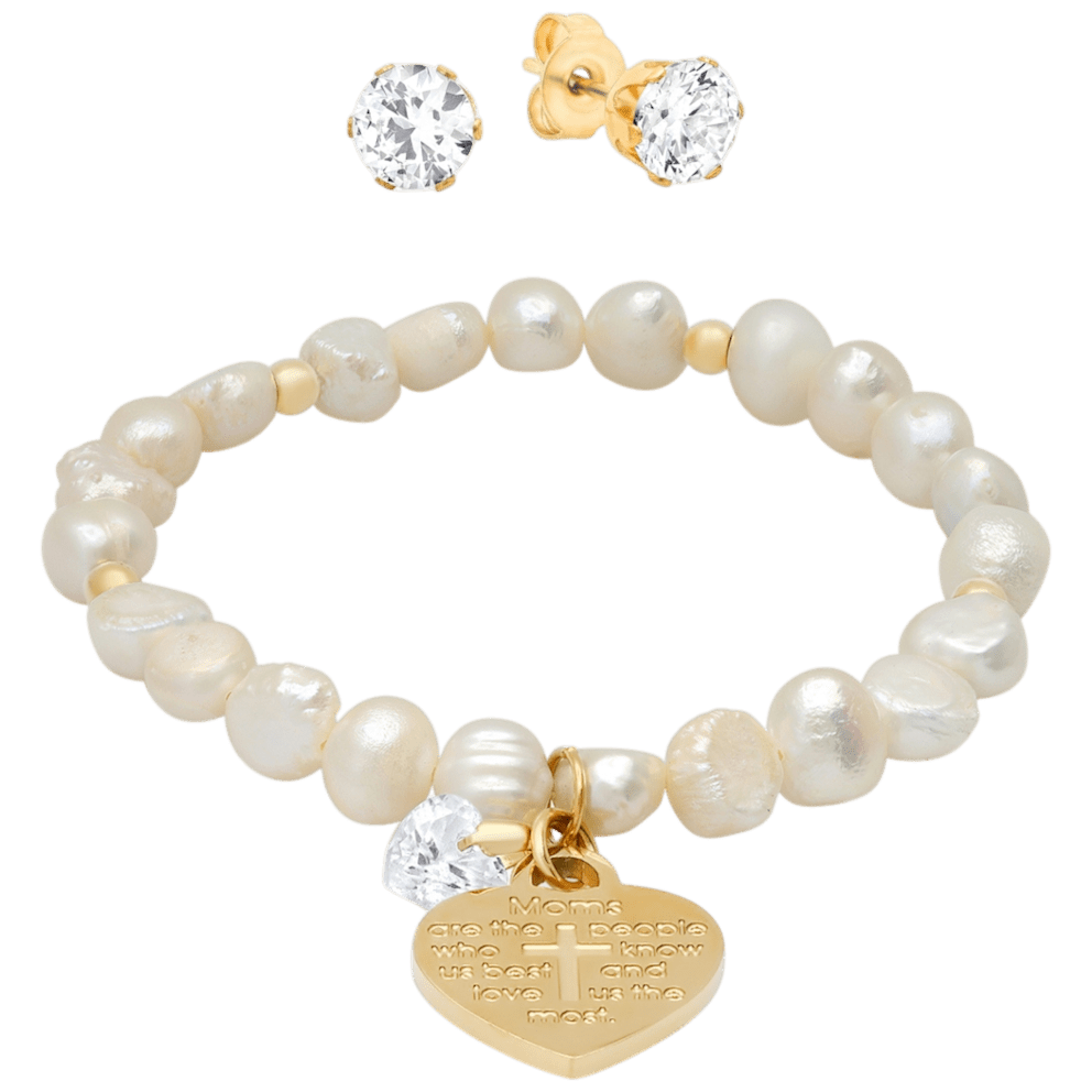 18K Gold Plated Heart Cross