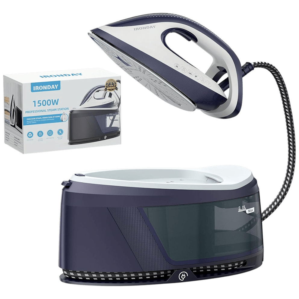Iron longer with the extra-large 2L removable water tank.