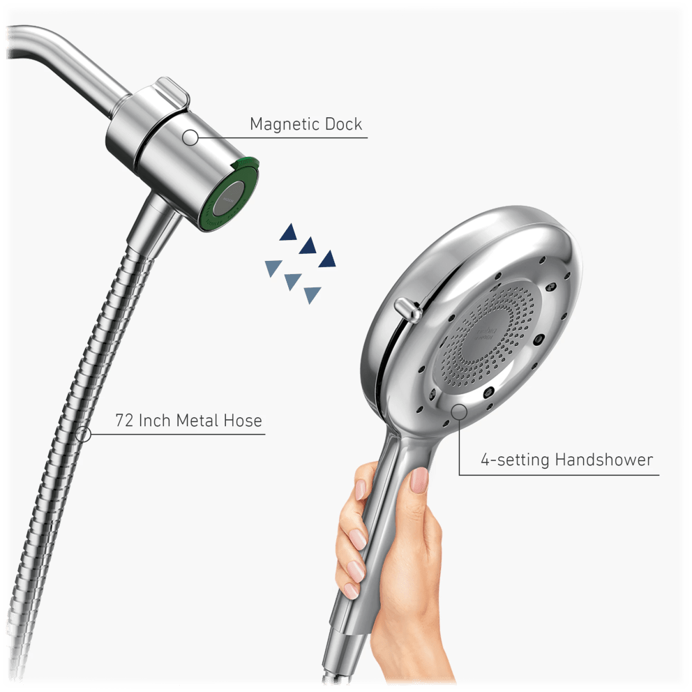 Easy release & snap back with the secure magnetic dock