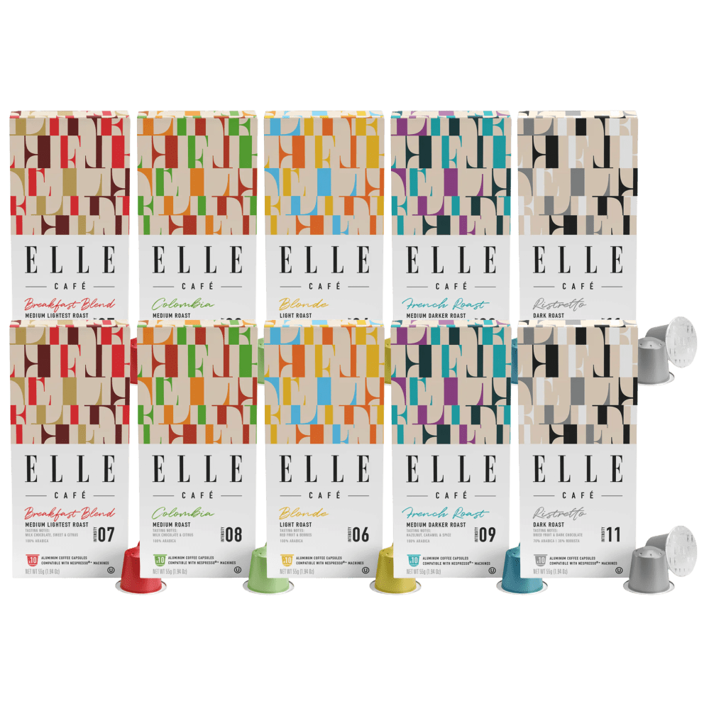 Nespresso - Blonde + Ristretto + Breakfast Blend + Colombia + French Roast