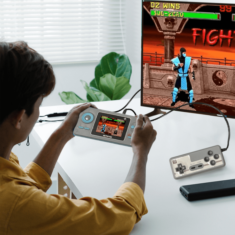 Connects to larger TV