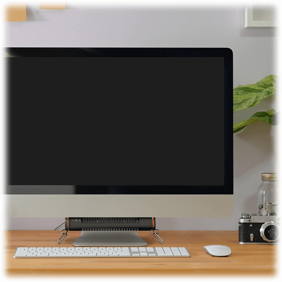 Sleek, slim design easily converts from a vertical tower fan to a horizontal Airbar