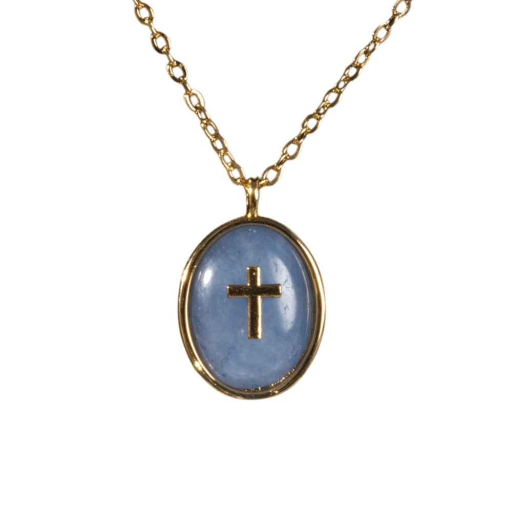 Faith Lapis Cross Icon Necklace