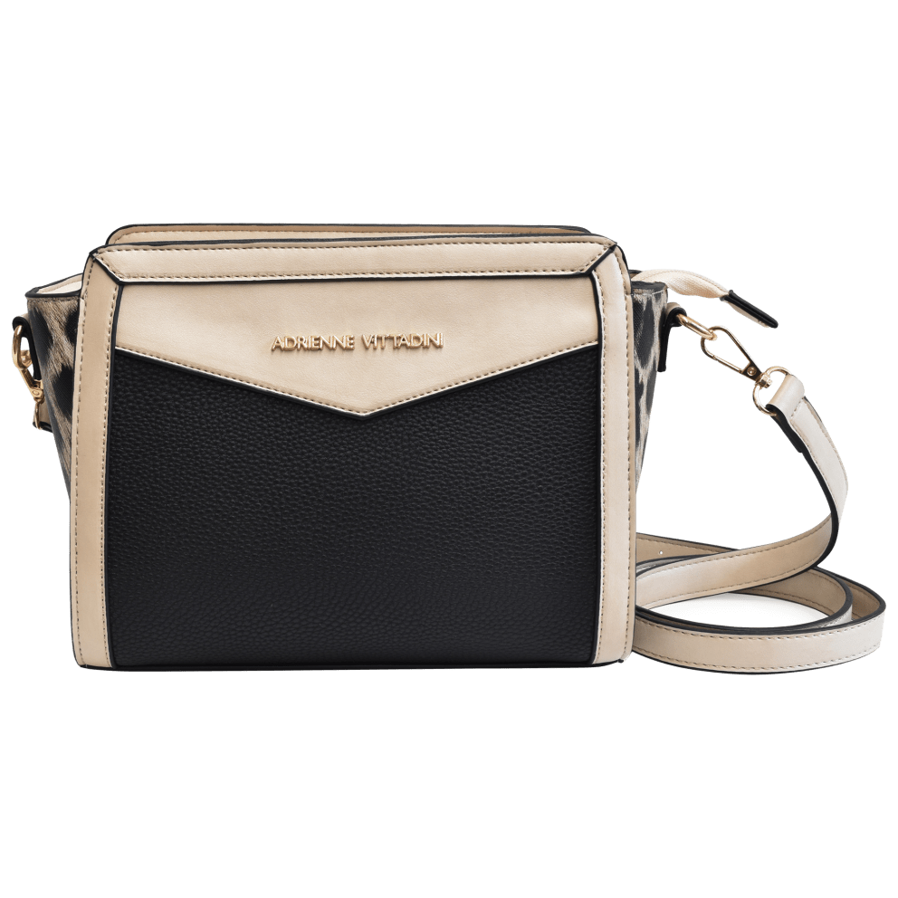 MorningSave Adrienne Vittadini Leopard Trim Cross Body with Shoulder Strap