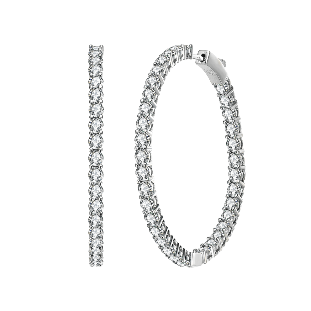 Rhodium Plated - Clear