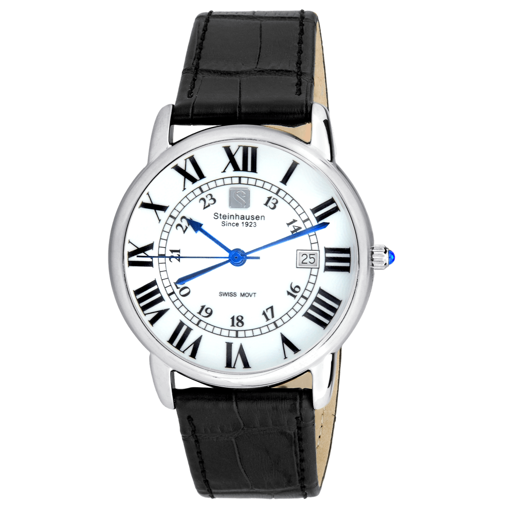 #S0718 (Silver-Case, White-Dial, Black-Band)