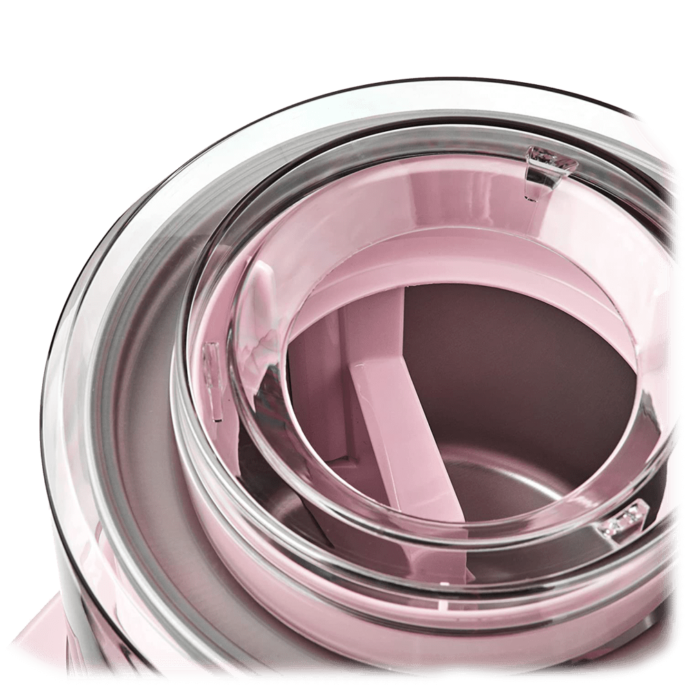 Churns up 1.5 quarts of delicious homemade ice cream at a time