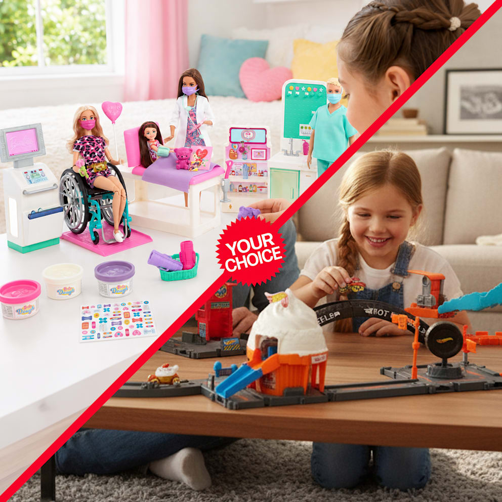 Choose between two Mattel Playset Bundles from two classic brands
