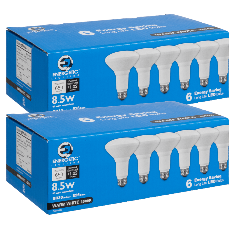 12-Pack - BR30 9W Dimmable 3000K