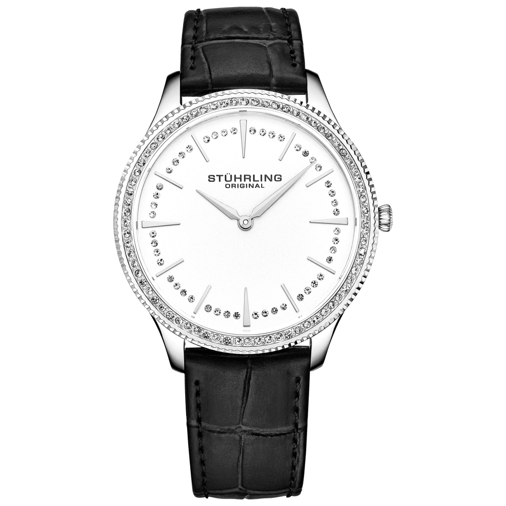 Silver Case with Silver Dial and Crystals