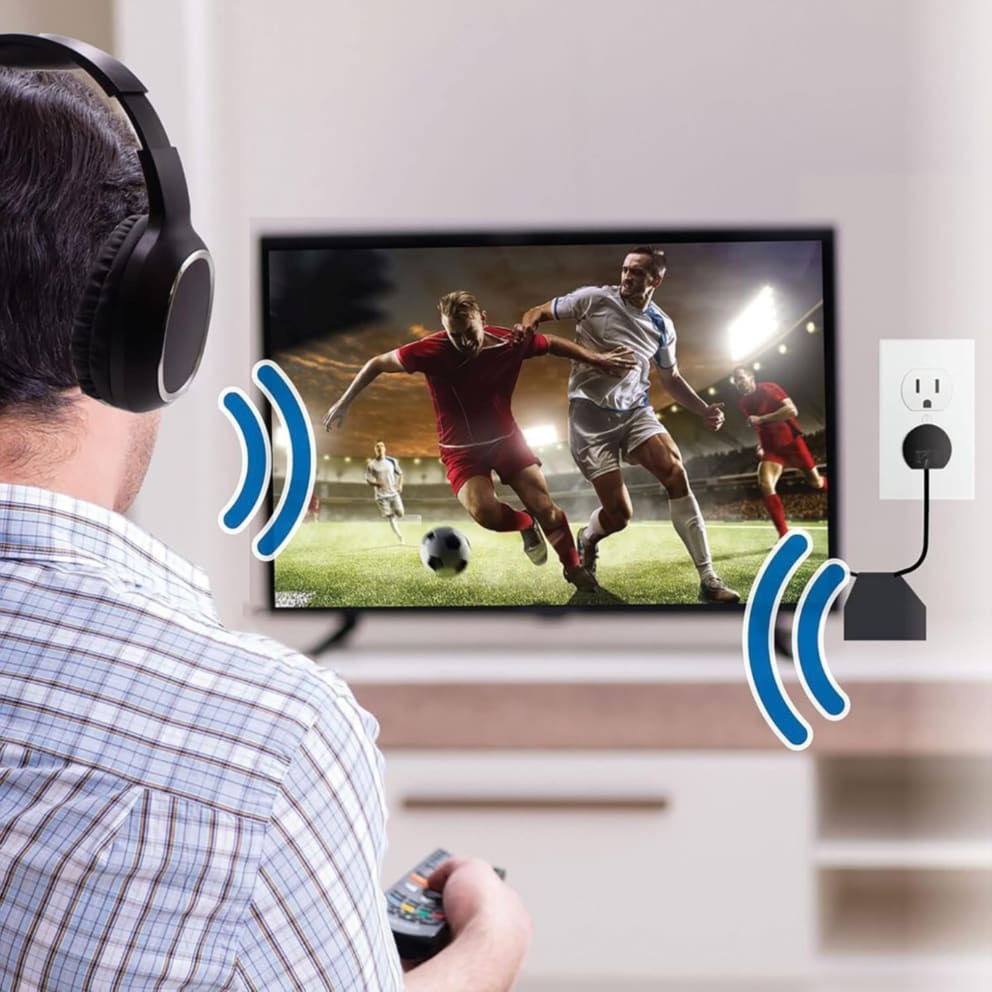 Streams audio up to 33 feet away for flexible, cable-free listening