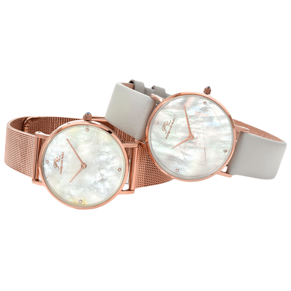 Rose Gold Bracelet + Grey Band