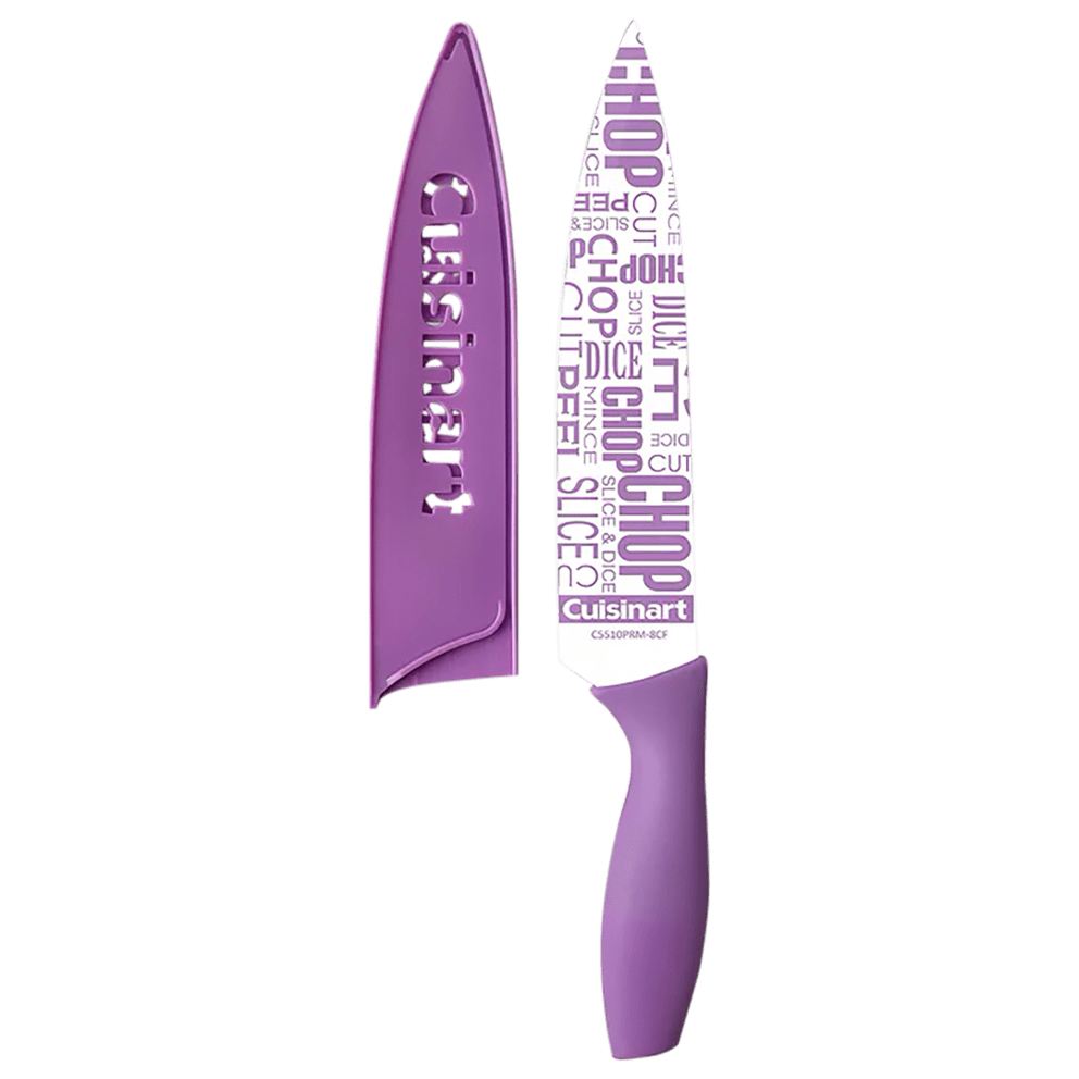 8" Purple Chef's Knife with blade guard