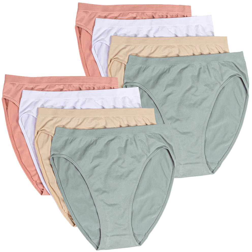 8-Pack Rhonda Shear Women's Ahh! Seamless Briefs