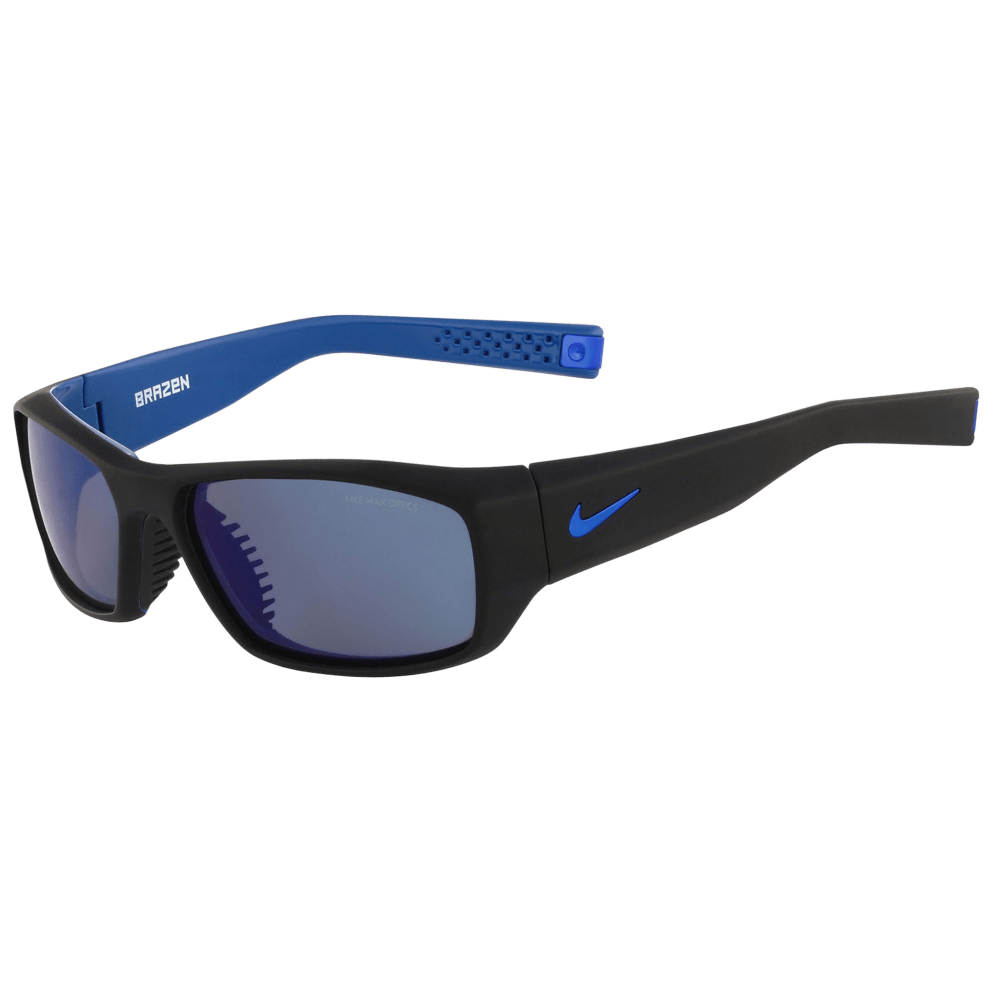 Brazen R in Matte Black with Blue Flash lenses