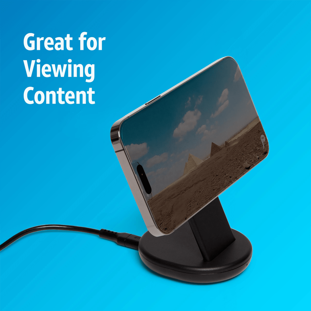 Doubles as a viewing dock while charging