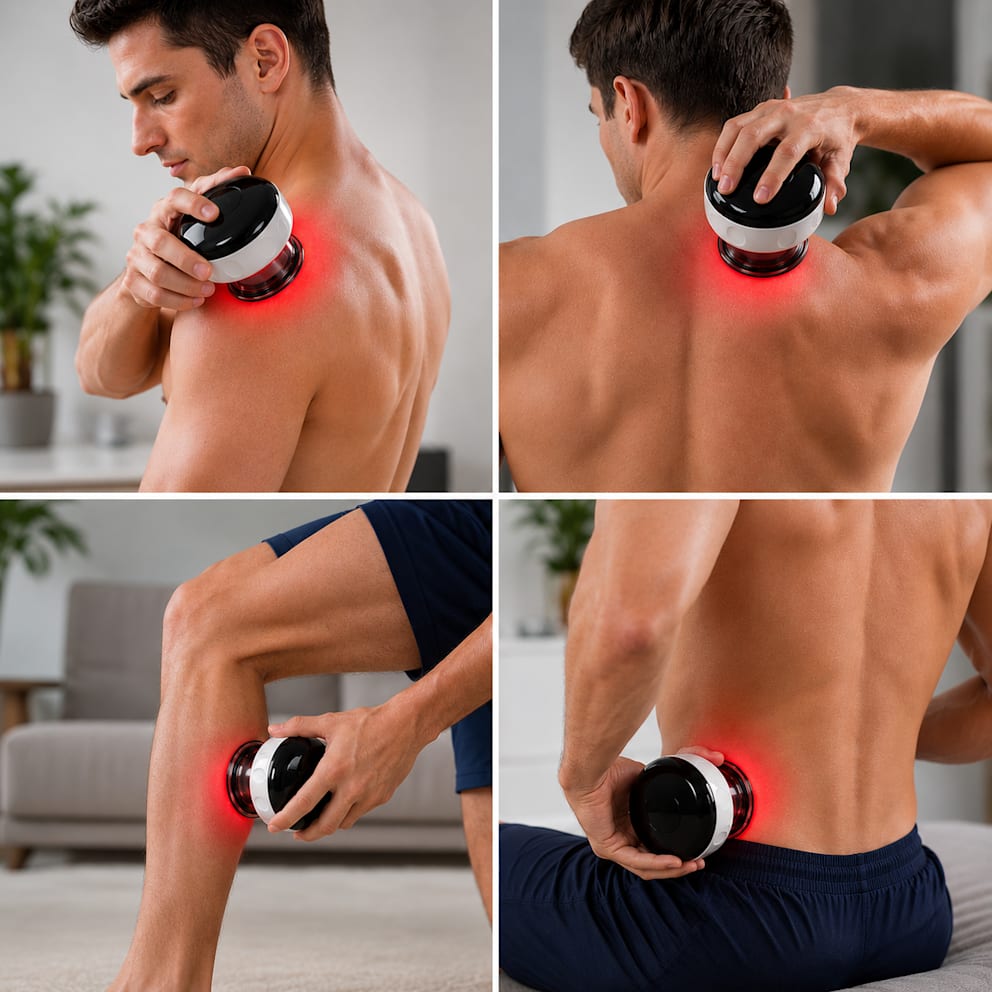 Multiple attachments let you target shoulders, back, legs, and more.