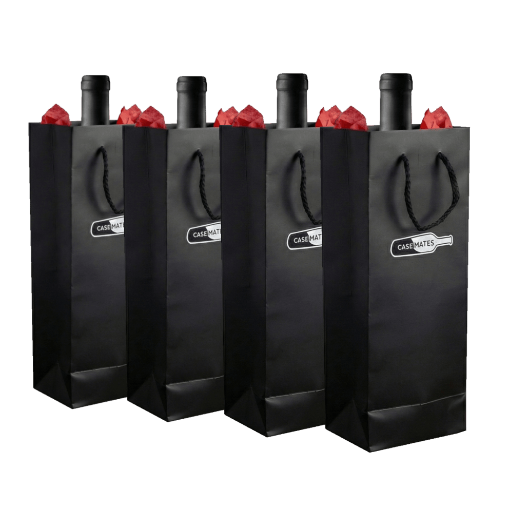 4 gift bags included with each case (2 for 6-pack)