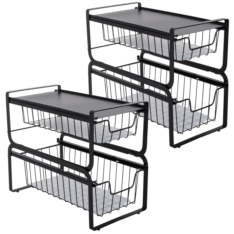 Sturdy wire construction ensures durability & stability (Black)