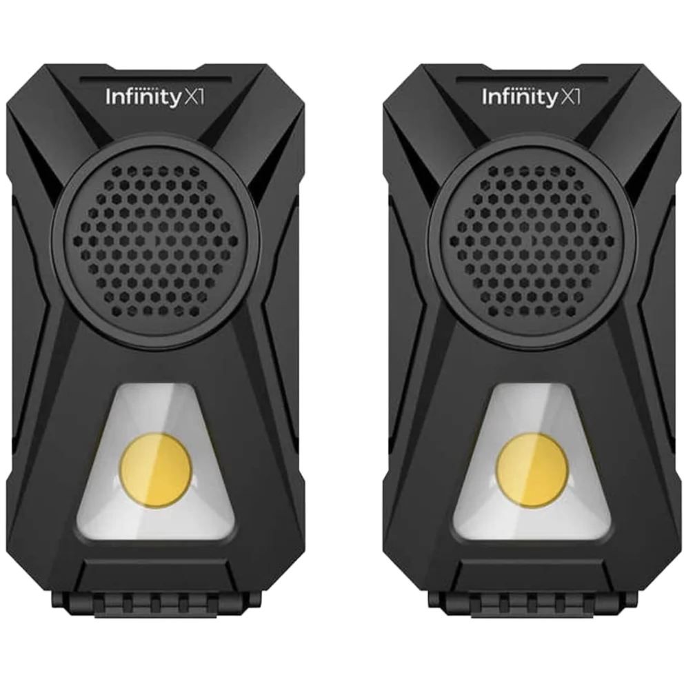 2-Pack Infinity X1 Rechargeable Bluetooth LED Worklight Speakers