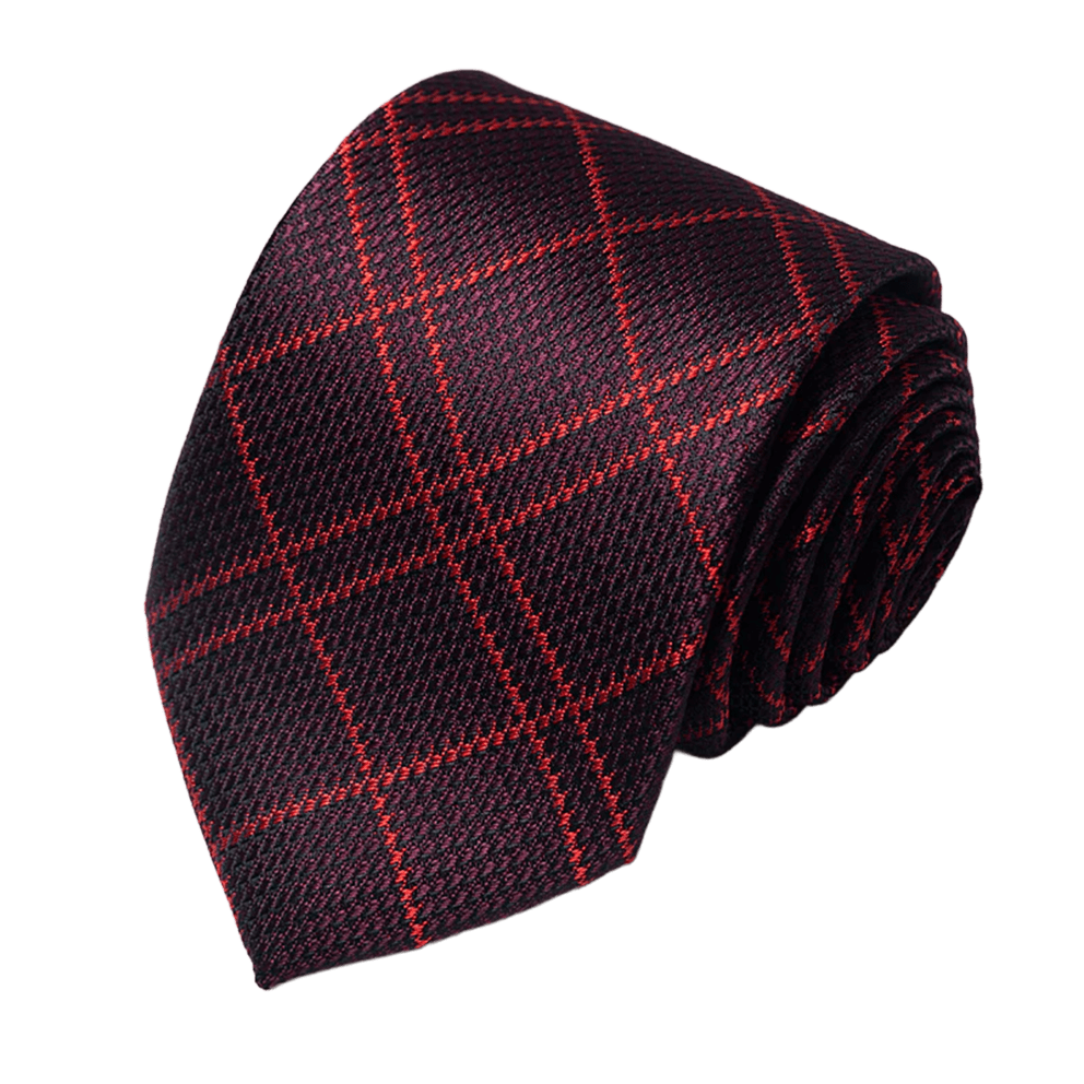 Deep Charcoal Crimson Plaid